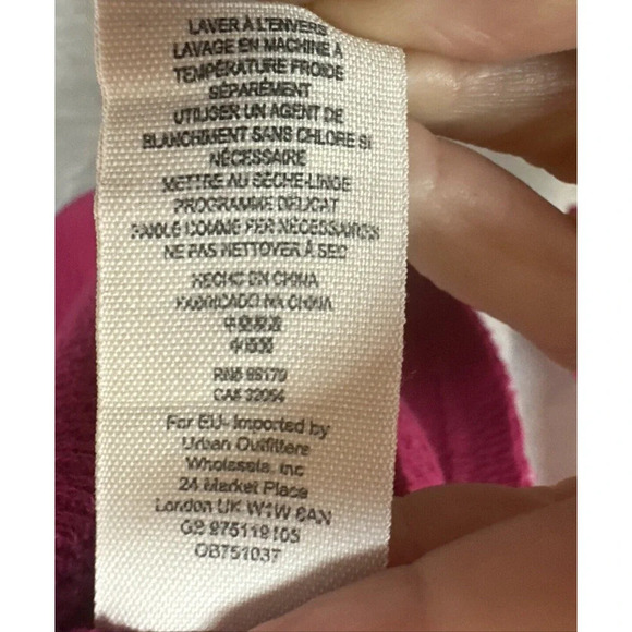 Free People Womens Sz S Embroidered Thermal Henley Top Waffle Knit Top Rainbow - Picture 7 of 12